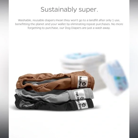 Pet Parents® Washable Dog Diapers (3pack) + Extenders 
NEW - Picture 6 of 10